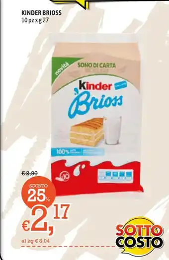 Famila Market Kinder Brioss 10 pz x g 27 offerta
