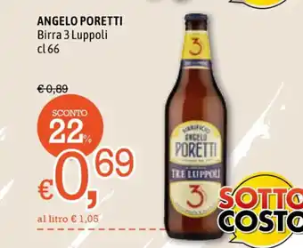 Famila Market Angelo Poretti Birra 3 Lippoli cl 66 offerta