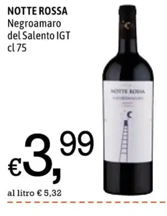 Famila Market Notte Rossa Negroamaro del Selento IGT cl 75 offerta