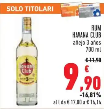 Conad Havana Club Rum 700 ml offerta