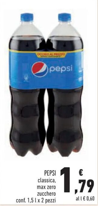 Conad Pepsi 1,5 l x 2 pezzi offerta