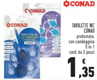 Conad Conad Tavolette WC 2 pezzi offerta