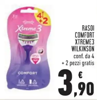 Conad Wilkinson Xtreme 3 Rasoi Comfort 4 + 2 pezzi gratis offerta