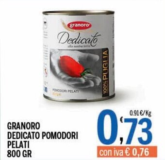 Granoro Dedicato Pomodori Pelati 800 gr