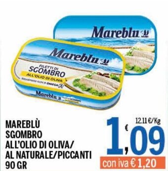 Mareblu Sgombro all'olio di oliva/al naturale/piccanti 90 gr