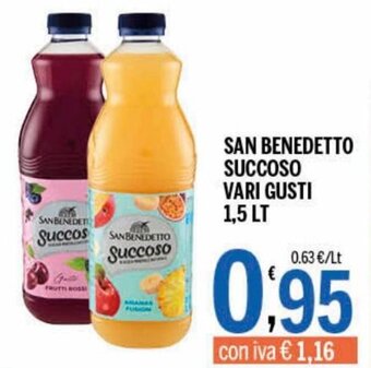 San Benedetto Succoso vari gusti 1,5 lt