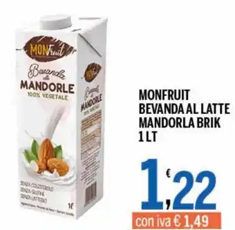 Gruppo Pascar Monfruit Bevanda al latte mandorla brik 1 lt offerta
