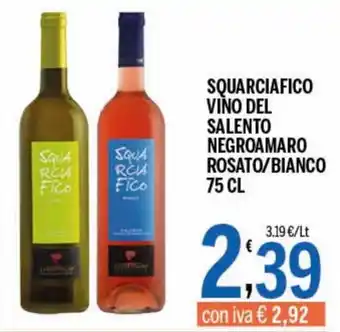 Squarciafico Vino del Salento Negroamaro Rosato/Bianco 75 cl