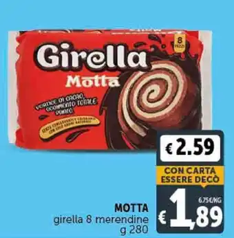 Deco Supermercati Motta Girella 8 merendine 280 g offerta