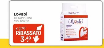Arcaplanet Lovedi' 10 tappetini mis. 60x60 offerta