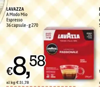 Famila Market Lavazza A Modo Mio Espresso 36 capsule - g 270 offerta