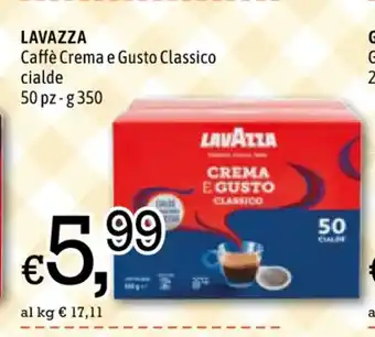 Famila Market Lavazza Caffè Crema e Gusto Classico cialde 50 pz - g 350 offerta