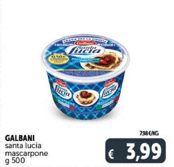 Deco Supermercati Galbani Santa Lucia mascarpone 500 g offerta