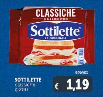 Deco Supermercati Sottilette Classiche 200 g offerta