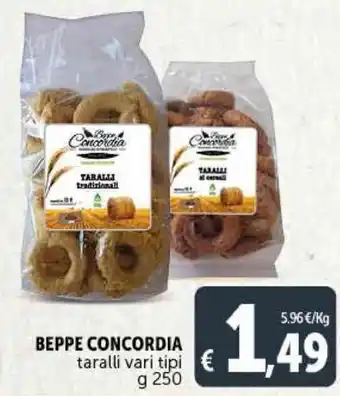 Deco Supermercati Beppe Concordia taralli 250 g offerta