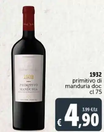 Deco Supermercati 1932 Primitivo di manduria doc 75 cl offerta