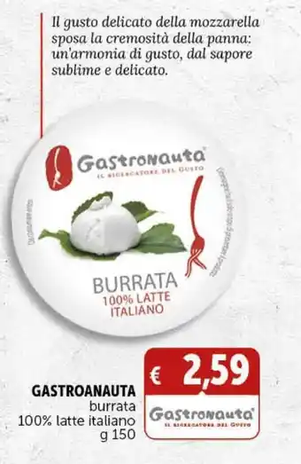 Deco Supermercati Gastronauto Burrata 100% latte italiano 150 g offerta