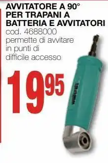 Avvitatore a 90° per trapani a batteria e avvitatori