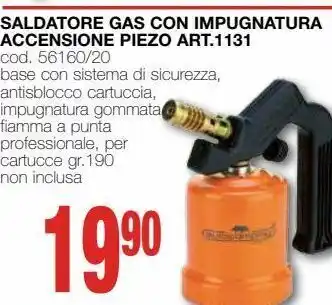 Saldatore gas con impugnatura accensione piezo art. 1131