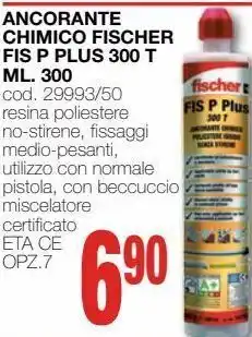 Mondo Brico Ancorante chimico fischer fis p plus 300 t ml. 300 offerta