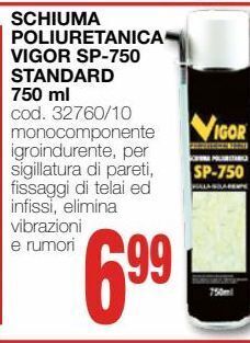 Mondo Brico Schiuma poliuretanica vigor sp-750 standard 750 ml offerta