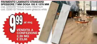 Mondo Brico Pavimento laminato standart spessore 7 mm doga 193 x 1376 mm offerta