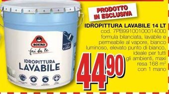 Mondo Brico Idropittura lavabile 14 lt offerta