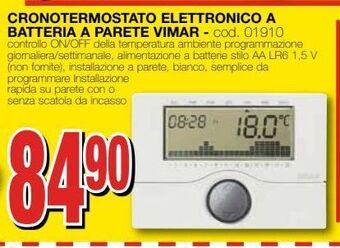 Mondo Brico Cronotermostato elettronico a batteria a parete vimar offerta