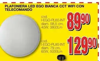 Mondo Brico Plafoniera led eco bianca cct wifi con telecomando offerta
