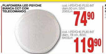 Mondo Brico Plafoniera led psyche bianca cct con telecomando offerta