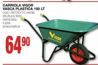 Mondo Brico Carriola vigor vasca plastica 100 lt offerta