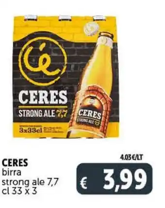 Deco Supermercati Ceres Birra strong ale 7,7 3 x 33 cl offerta