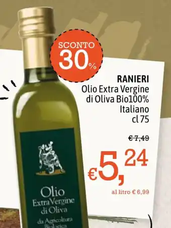 Famila Market Ranieri Olio Extra Vergine Di Oliva Bio100% Italiano cl 75 offerta