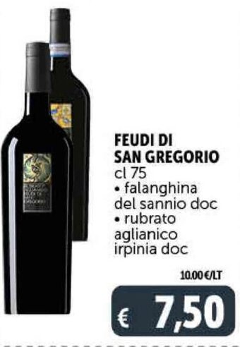 Deco Supermercati Feudi di San Gregorio 75 cl offerta