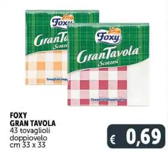 Deco Supermercati Foxy Gran Tavola 33 x 33 cm offerta