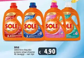 Deco Supermercati Sole Detersivo liquido potere smacchiante 41 lavaggi offerta