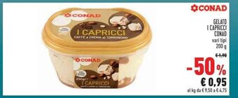 Conad Conad Gelato I Capricci vari tipi 200 g offerta