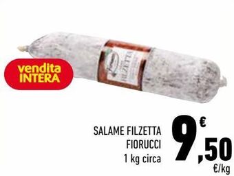 Conad City Salame filzetta fiorucci offerta