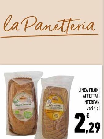 Linea filoni affettati interpan