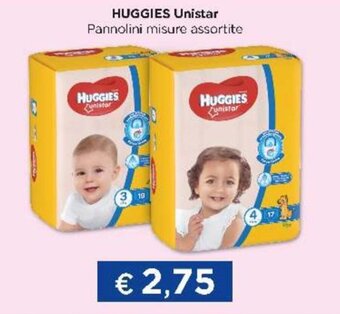 Acqua & Sapone Huggies Unistar Pannolini misure assortite offerta