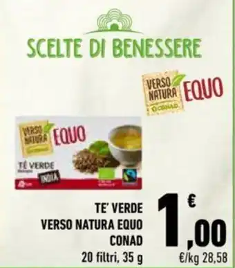 Verso Natura Equo Conad Te' Verde 20 filtri, 35 g