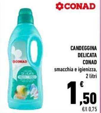 Conad Conad Candeggina Delicata smacchia e igienizza, 2 litri offerta
