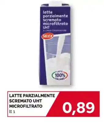Selex Latte Parzialmente Scremato UHT Microfiltrato lt 1