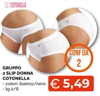 Gruppo 2 Slip Donna Cotonella