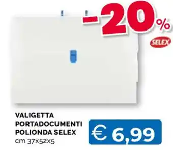 Mercatò Big Selex Valigetta Portadocumenti Polionda cm 37x52x5 offerta