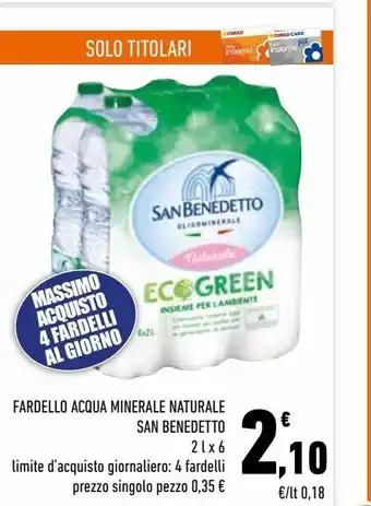 Conad City Fardello acqua minerale naturale san benedetto offerta
