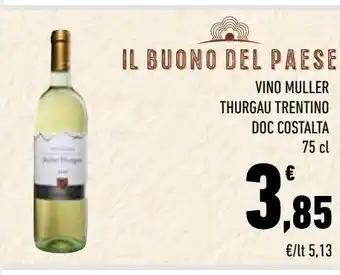 Conad City Vino muller thurgau trentino doc costalta offerta
