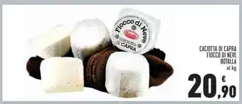 Conad Caciotta Di Capra Fiocco Di Neve Botalla al kg offerta