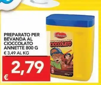 Preparato per bevanda al cioccolato annette 800 g