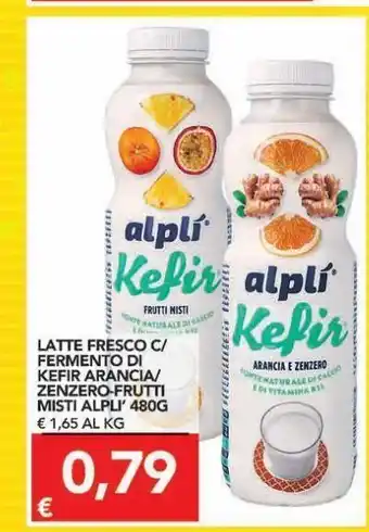 TuoDi Latte fresco c/ fermento di kefir arancia/zenzero-frutti misti alplì offerta